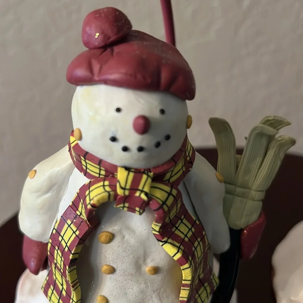 Christmas candle holders - Snowman snd Santa Clause